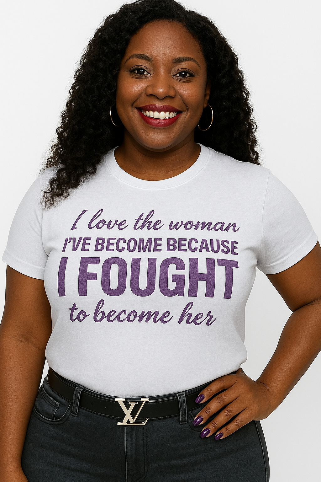 I Love the Woman I've Become - Christian T-Shirt | Inspirational Faith Apparel