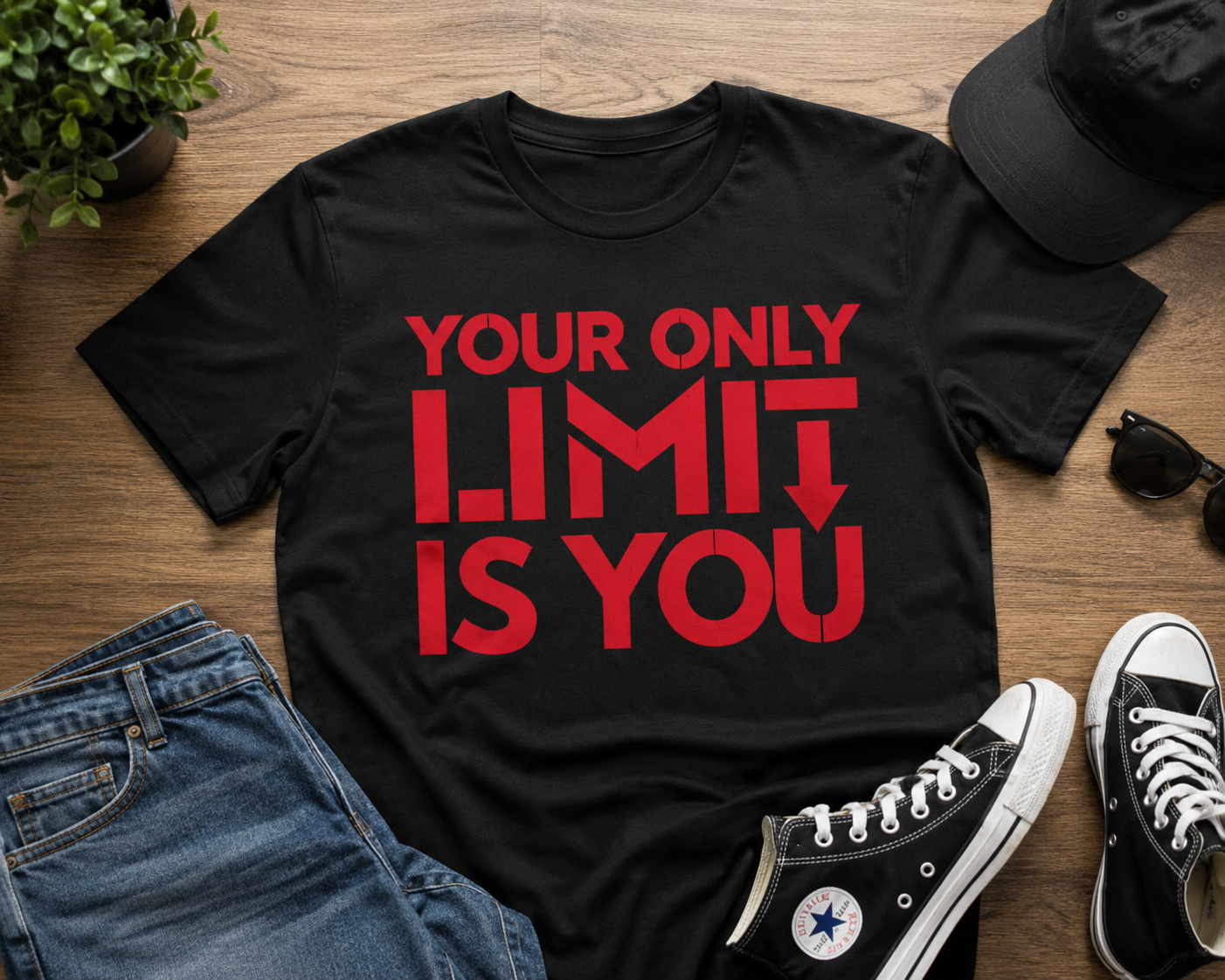 Your Only Limit Is You Motivational T-Shirt | Inspirational Graphic Tee for Men & Women