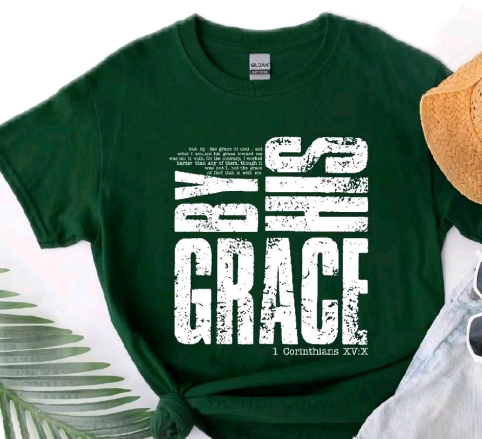 By His Grace - Christian T-Shirt | Inspirational Faith Apparel