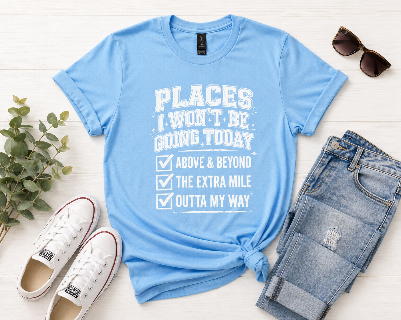 Funny Introvert T-Shirt – Places I Won’t Be Going Today Graphic Tee