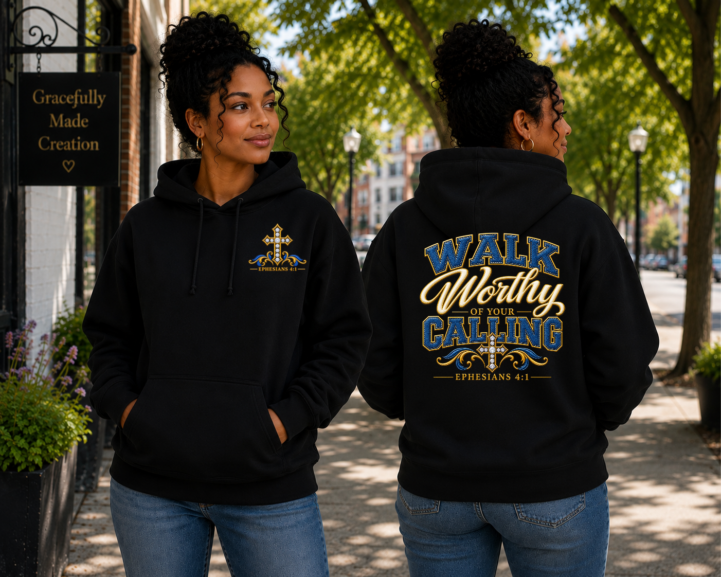 Walk Worthy — Ephesians 4:1 Faith Hoodie