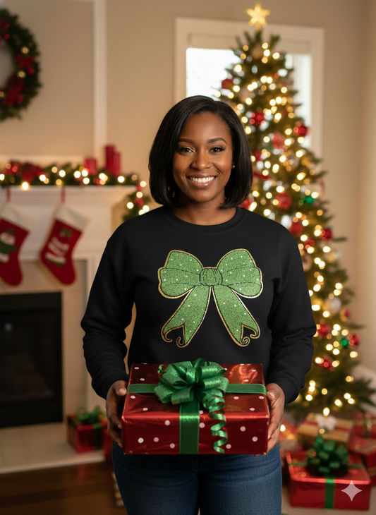 Christmas Bow Sweatshirt